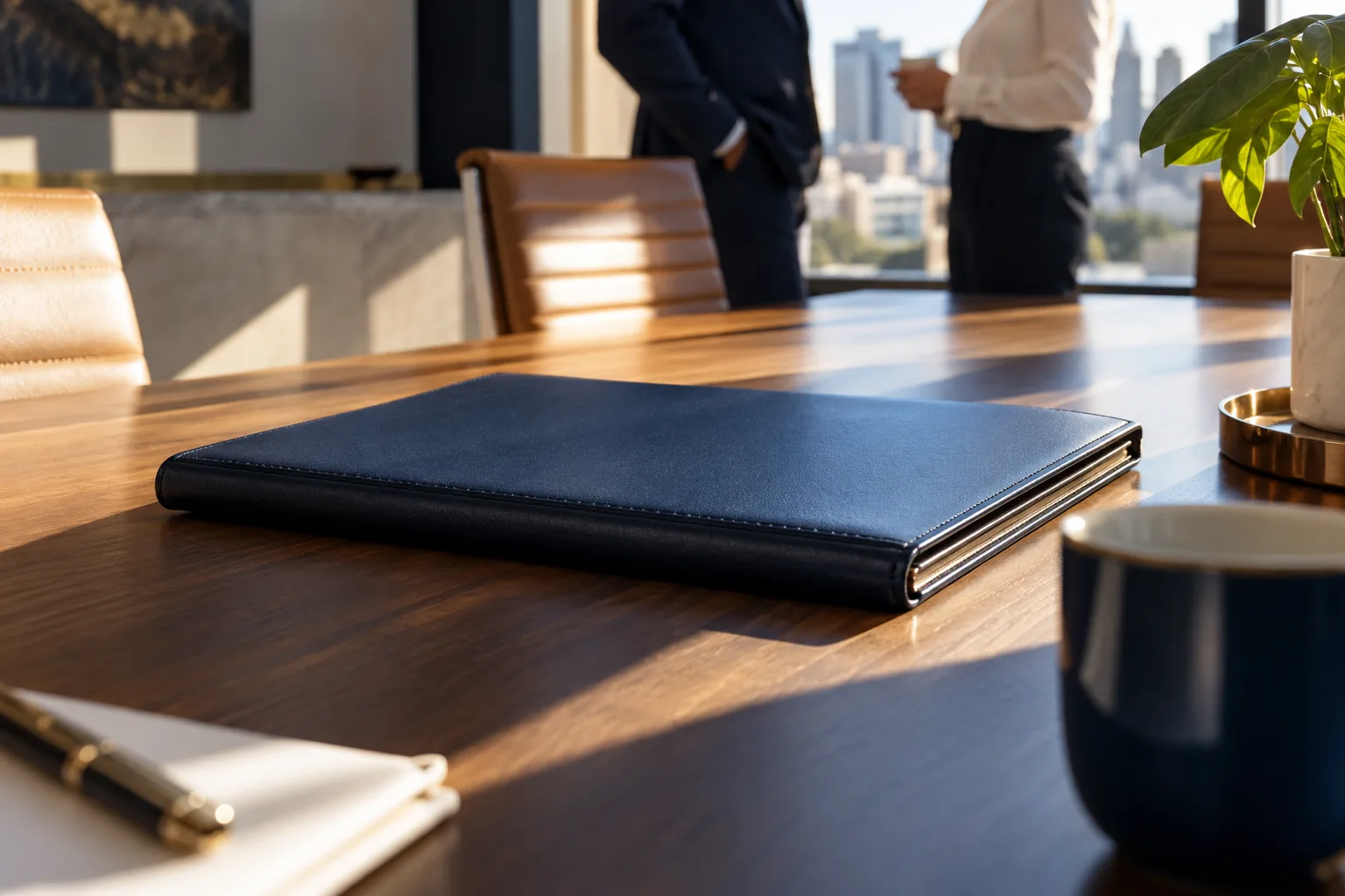 A brief on the conference table. The next step should be as easy to start as sitting down.